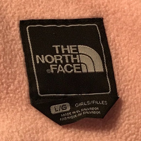Girl's Light Pink North Face Denali Jacket - Picture 3 of 3